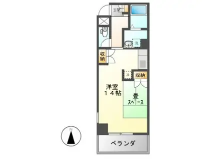 鶴舞ガーデンコート(ワンルーム/6階)の間取り写真