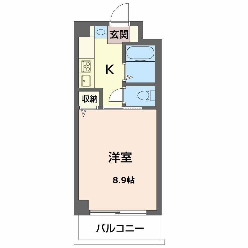 泉川マンション(1K/2階)の間取り写真