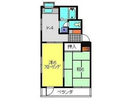 メゾン吉野(2K/3階)の間取り写真