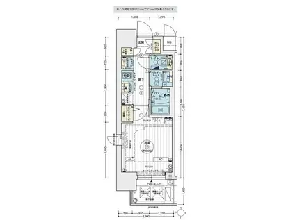 エステムコート名古屋栄プレシャス(1K/13階)の間取り写真