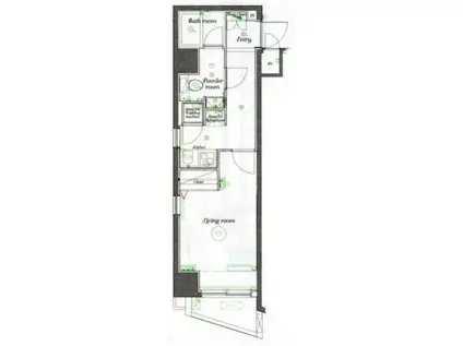 ブライズ早稲田東(1K/2階)の間取り写真