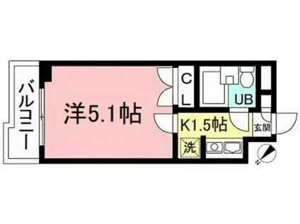 ARTZ ROKA KOEN(1K/3階)の間取り写真