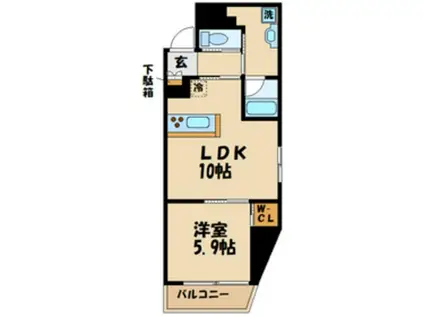 B CITY APARTMENT SUGINAMI TAKAIDO(1LDK/8階)の間取り写真