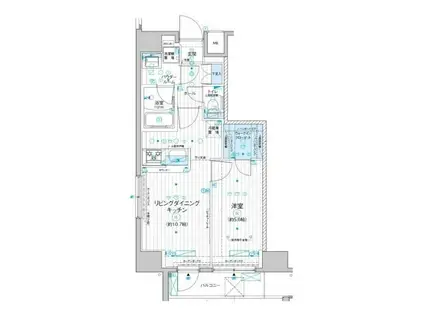 メインステージ入谷IV(1LDK/11階)の間取り写真