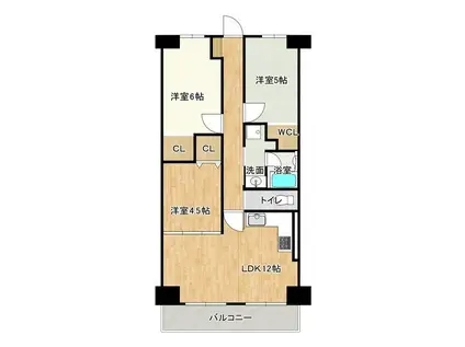 サンファースト京橋(3LDK/7階)の間取り写真