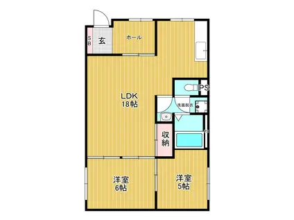 トーショーレジデンス(2LDK/1階)の間取り写真