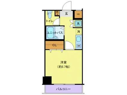 ラグジュアリーアパートメント本郷(1K/6階)の間取り写真