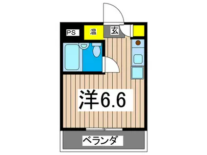 ドリームスペースマンション(ワンルーム/4階)の間取り写真