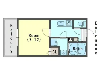 ジーメゾン大宮日進ウエスト(1K/3階)の間取り写真