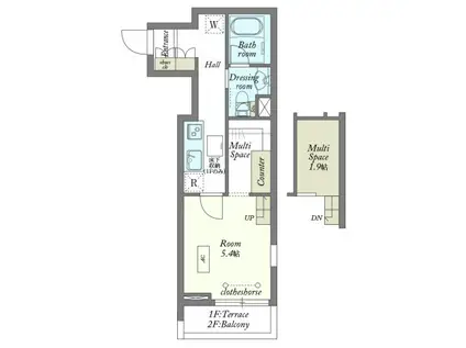 MY STYLE VINTAGE世田谷桜丘(1K/2階)の間取り写真