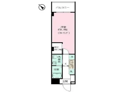 NーFLATS 大森山王(1K/3階)の間取り写真