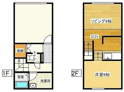 AGAP-8(1LDK/2階)の間取り写真
