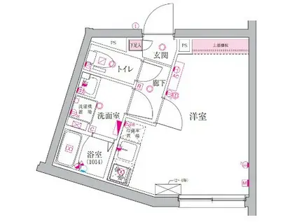 ベルシードステアー中野富士見町(ワンルーム/3階)の間取り写真