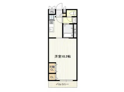 ディアコート御幸(1K/3階)の間取り写真