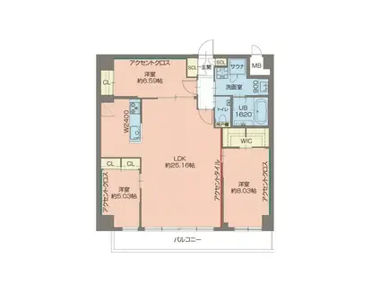 プレジオ西宮北口(3LDK/6階)の間取り写真