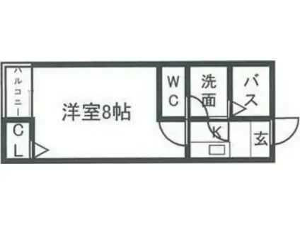 クレフラスト中村区役所(1K/2階)の間取り写真