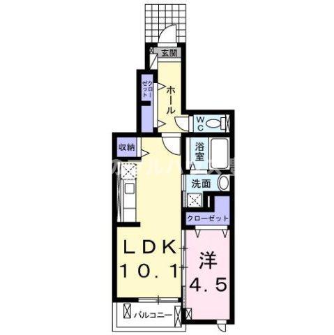 GERMER I(1LDK/1階)の間取り写真