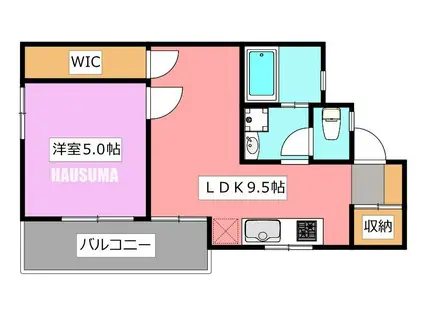 ウィステリアハウス(1LDK/3階)の間取り写真
