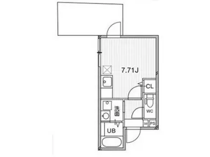 LA BERGER渋谷神山町(ワンルーム/2階)の間取り写真