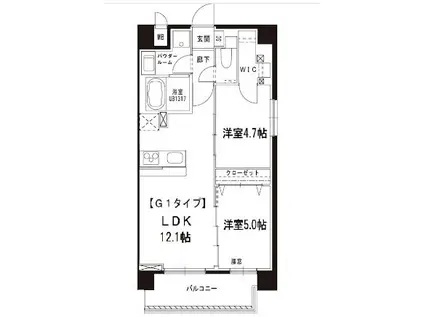 CASAS GARDEN(2LDK/2階)の間取り写真