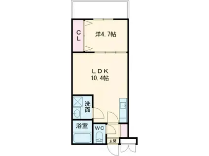 TKアンバーコート浜寺III(1LDK/3階)の間取り写真
