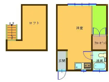 アリス本庄第1(ワンルーム/3階)の間取り写真