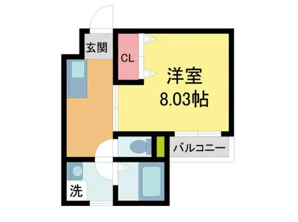 MS COURT西宮北口(1K/1階)の間取り写真