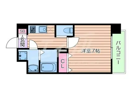 BPRレジデンス福島ALZA福島(1K/5階)の間取り写真