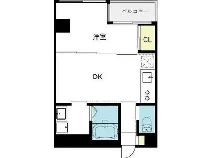 BELLTREE三宮ANNEX(1DK/6階)の間取り写真