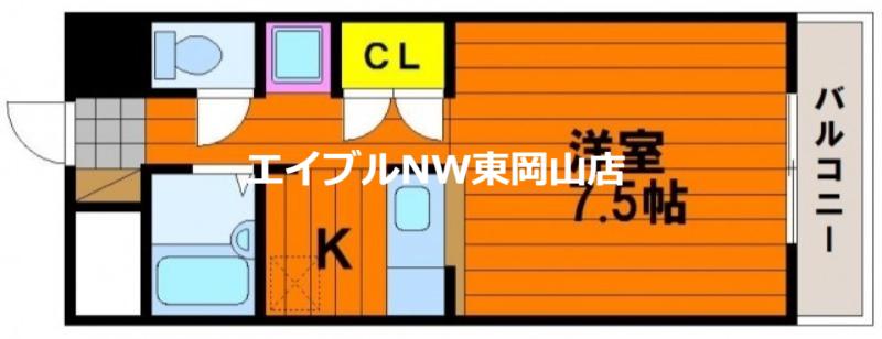 ピアジェ90(1K/1階)の間取り写真