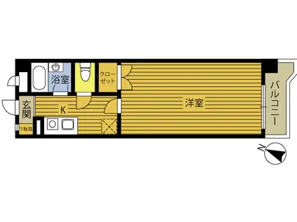 サニーパレス車木(1K/5階)の間取り写真