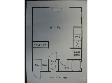 ハイツ櫛形(ワンルーム/2階)の間取り写真