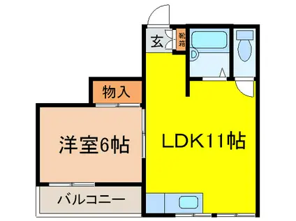 メゾン・ドウ・メール東湊(1LDK/3階)の間取り写真