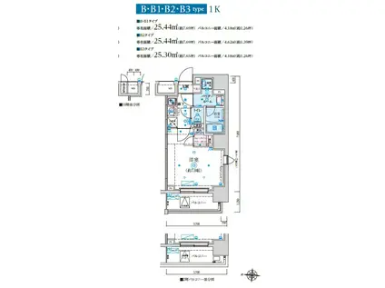リヴシティ森下駅前(1K/2階)の間取り写真