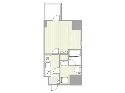 PREMIUM CUBE大森本町(1K/2階)の間取り写真