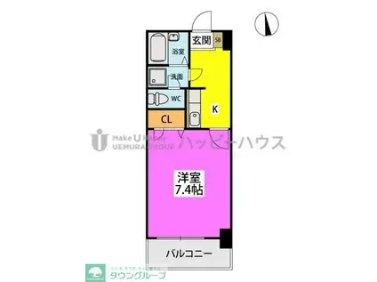 フォーライフ小戸(1K/5階)の間取り写真