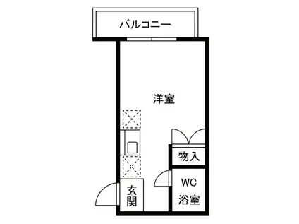 ウィズ エグザーネ(ワンルーム/3階)の間取り写真