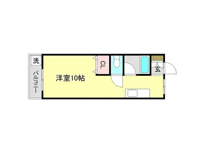 ハイスリー21II(ワンルーム/2階)の間取り写真