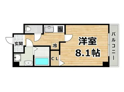 BLANCCOURT塚本(1K/2階)の間取り写真