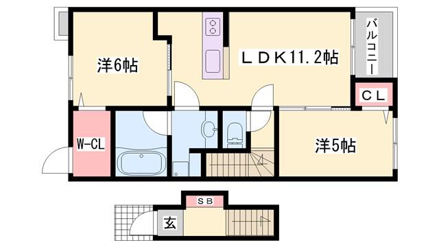 ファイン コルソV(2LDK/2階)の間取り写真