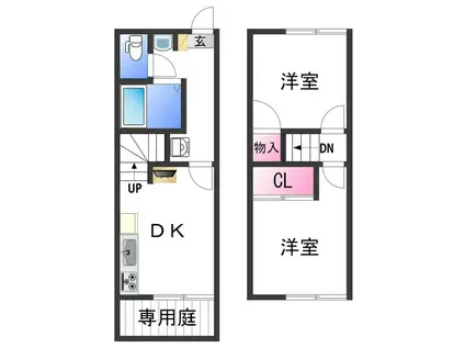 レオパレスほしや(2DK/1階)の間取り写真