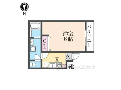 グラン・ディオール北白川(1K/3階)の間取り写真