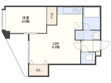 サン・アヴィート長崎駅前(1LDK/7階)の間取り写真