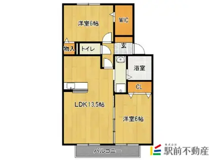 セジュール トリニテ(2LDK/1階)の間取り写真