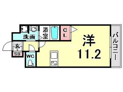 レオンコンフォート神戸西(ワンルーム/5階)の間取り写真