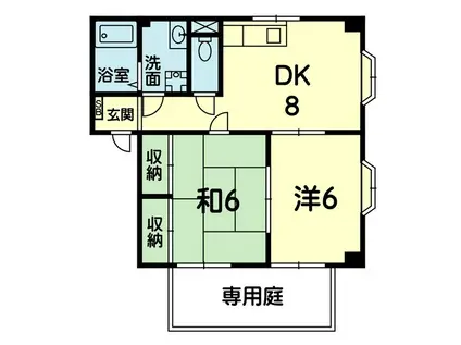 フレグランス(2DK/2階)の間取り写真