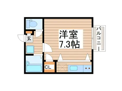 ノーブルカーム(1K/1階)の間取り写真