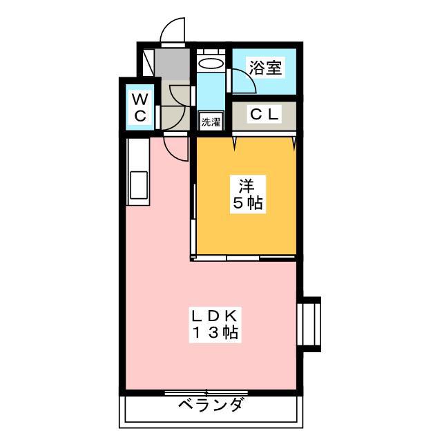 サンフラワー(1LDK/1階)の間取り写真