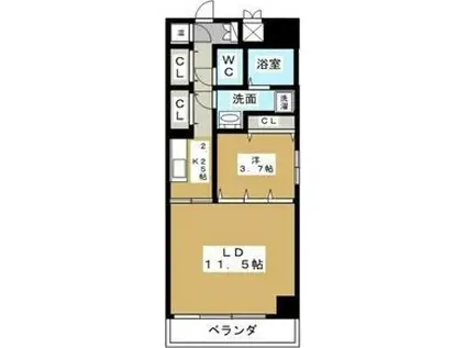 マリオン千種(1LDK/4階)の間取り写真