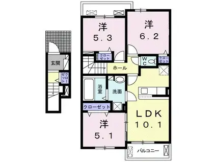 エル モンテ(3LDK/2階)の間取り写真